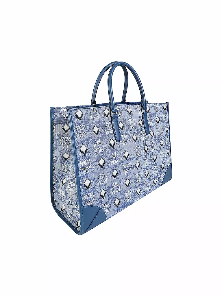 MCM | Tasche - Tote Bag Vintage Jacquard  | blau