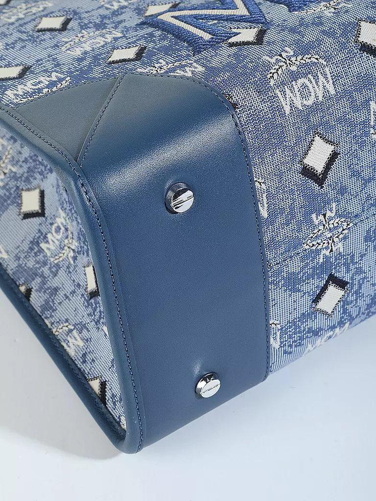 MCM | Tasche - Tote Bag Vintage Jacquard  | blau