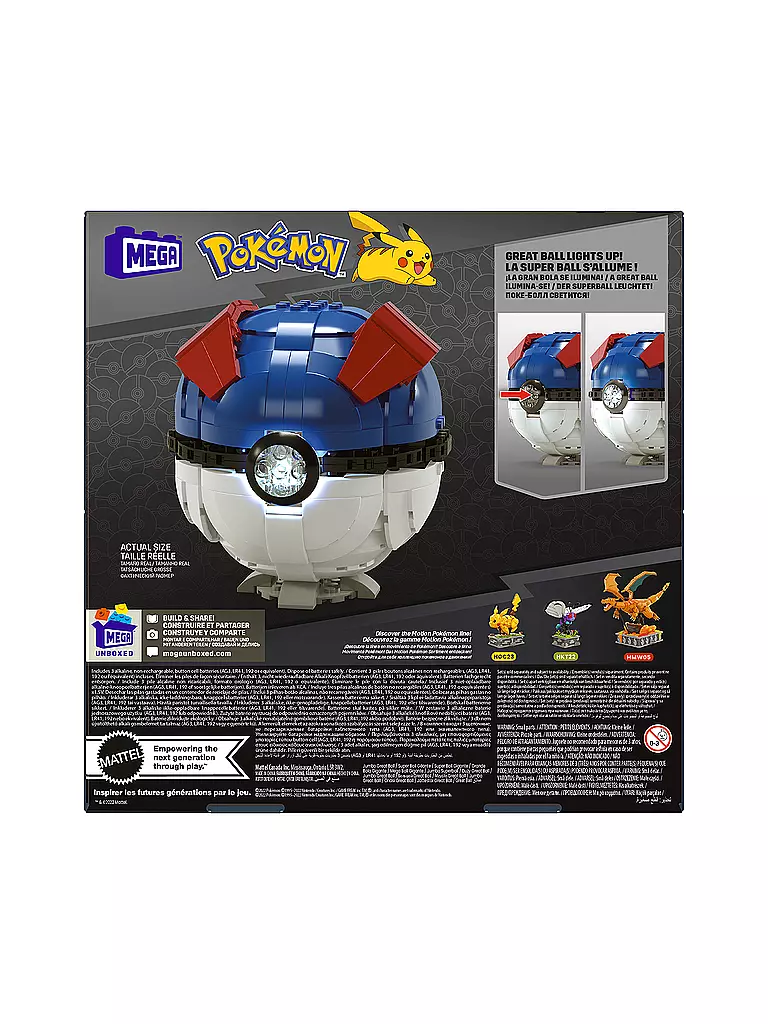 MEGA CONSTRUX | Mega Pokemon Jumbo Superball | keine Farbe