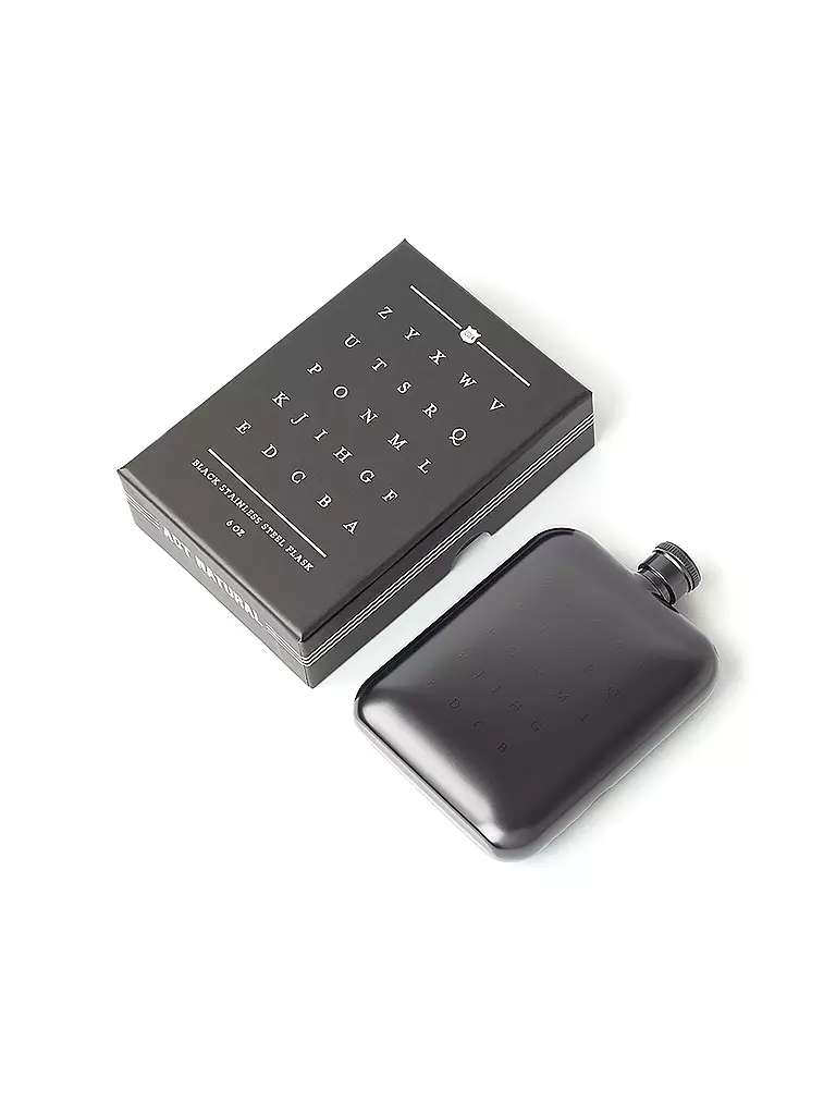 MEN'S SOCIETY | Hip Flask Black 6oz | schwarz