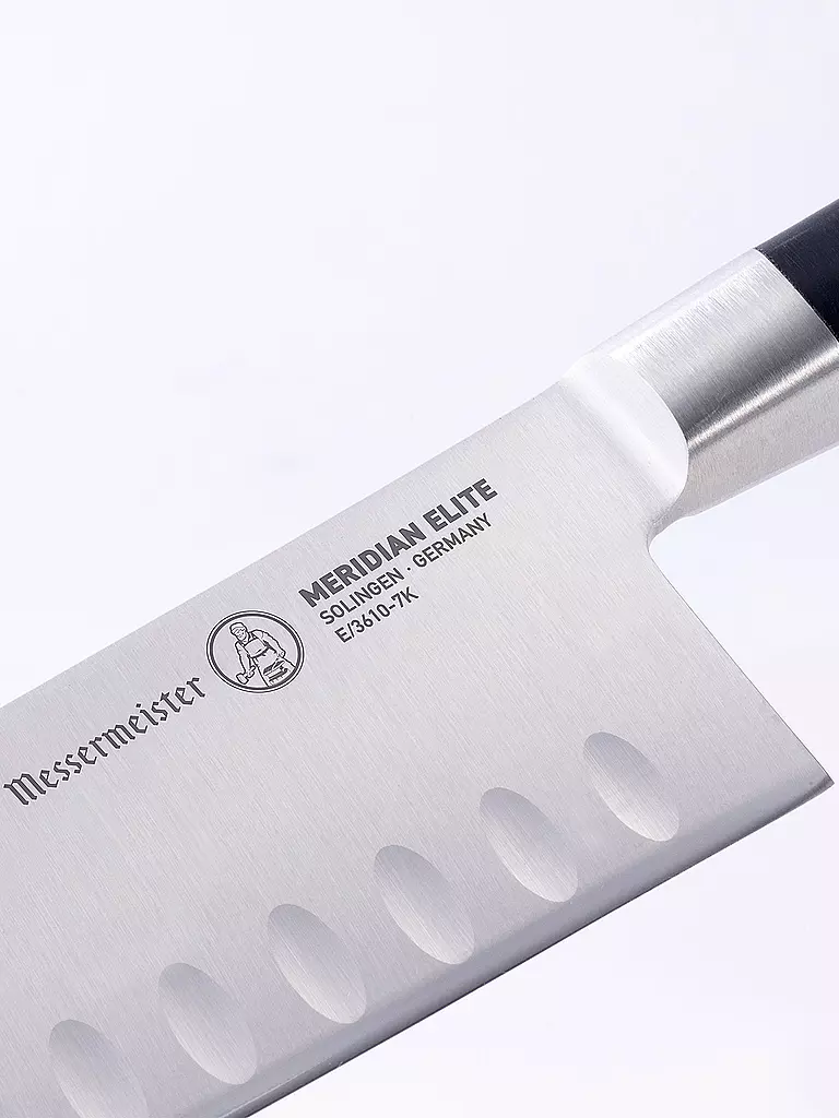 MESSERMEISTER | Santoku Messer MERIDIAN ELITE 17,8cm  | schwarz