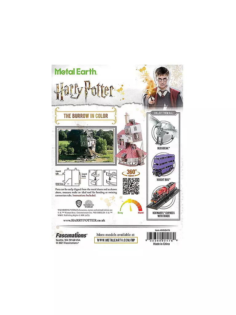 METAL EARTH | Harry Potter The Burrow | keine Farbe
