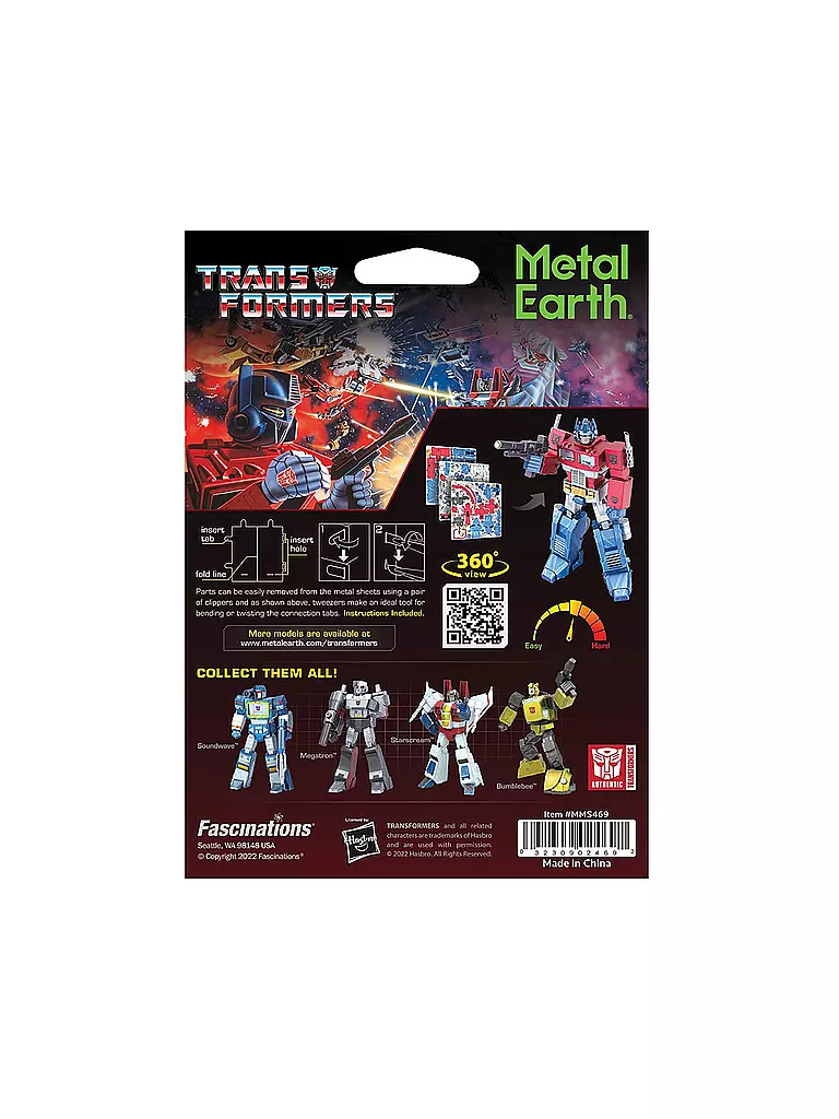 METAL EARTH | Transformers Optimus Prime | keine Farbe