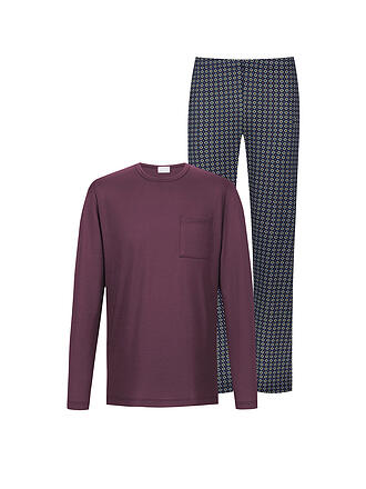 MEY | Pyjama EVENING GEO oxblood