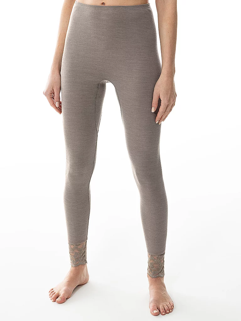MEY Loungewear Leggings WOOL LOVE deep taupe marrone chiaro | XXL/XXXL