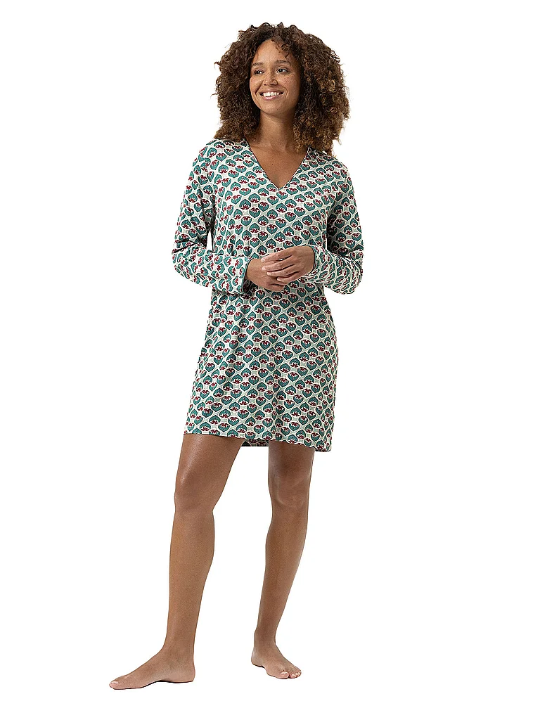 MEY Camisón - Sleepshirt MYSTICAL MAZE verde eucalipto verde | M