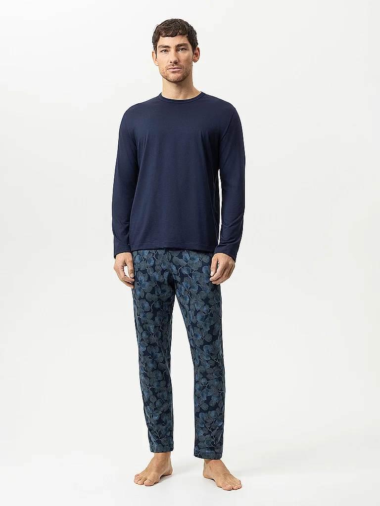 MEY Pijama DARK LEAVES yacht blue azul oscuro | L