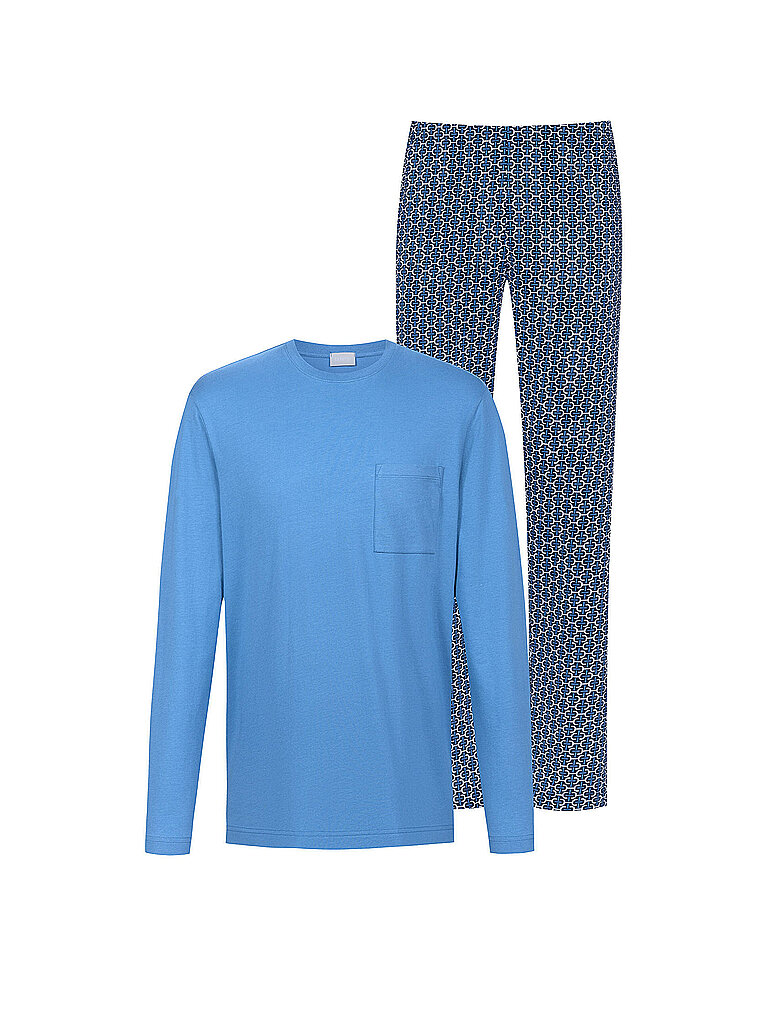 MEY Pyjama BLUE CHAINS recent blue blau | XL