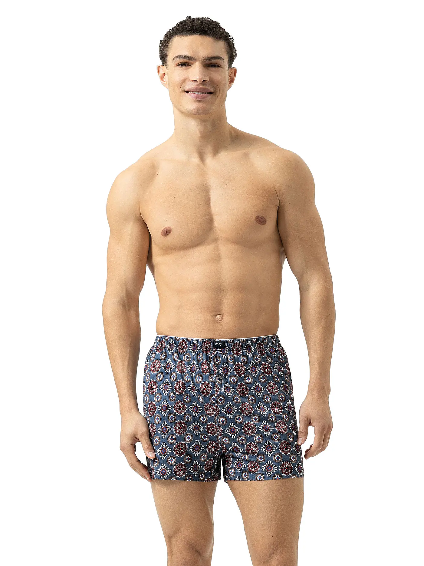 MEY | Boxershorts galactic blue | dunkelrot