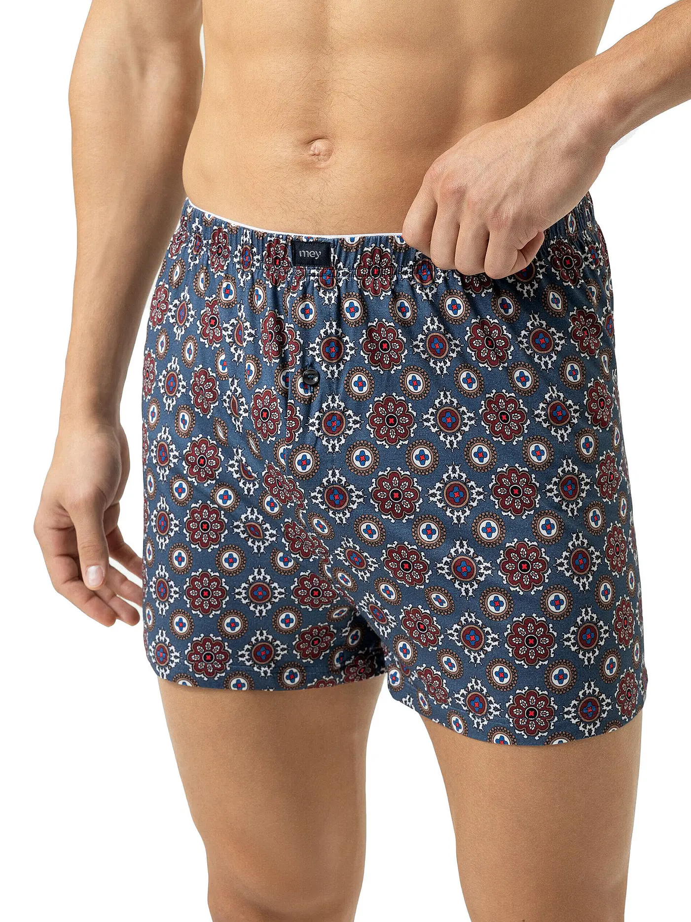 MEY | Boxershorts galactic blue | dunkelrot