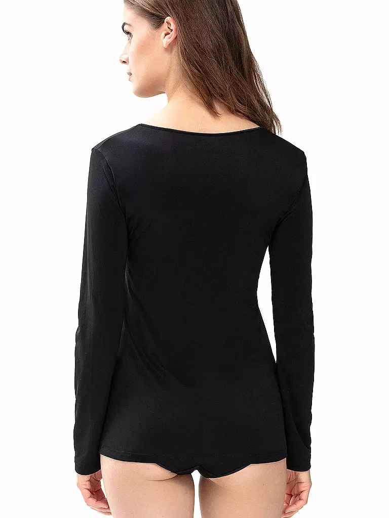 MEY | Langarmshirt EMOTION schwarz | schwarz