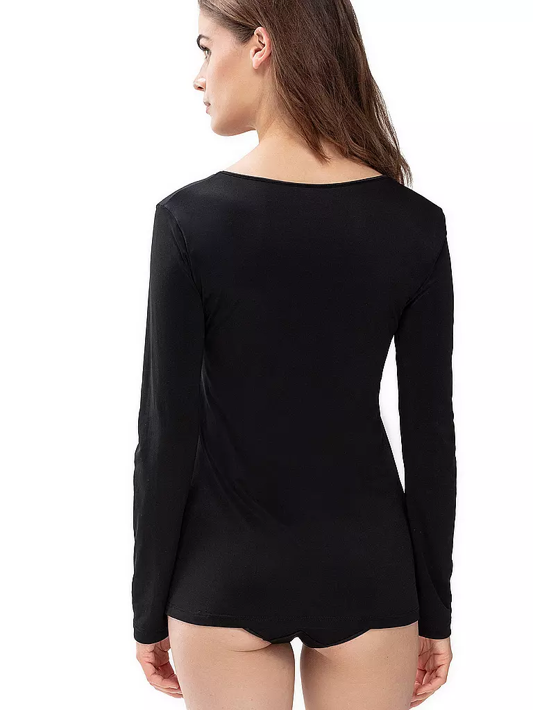 MEY | Langarmshirt EMOTION schwarz | schwarz