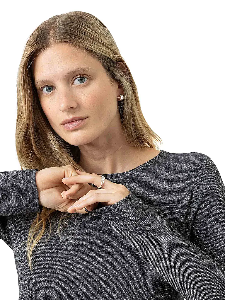 MEY | Langarmshirt SPARKLING RIB thunder grey | 
