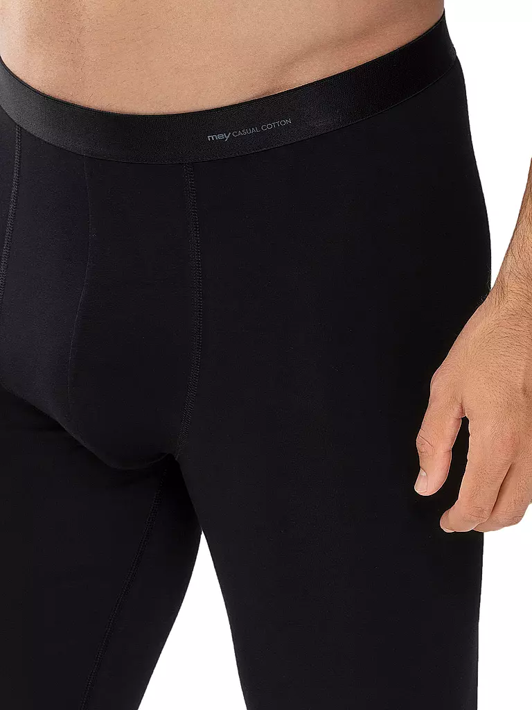 MEY | Lange Unterhose schwarz | hellgrau