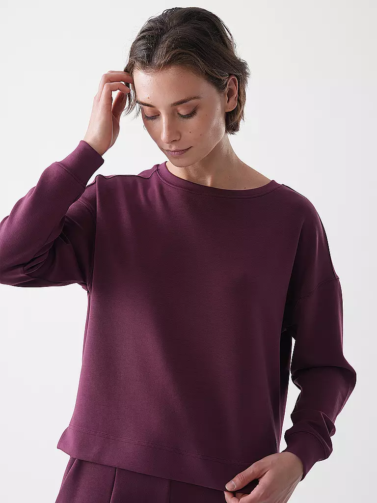 MEY | Loungewear Sweater PURE SOFTNESS | dunkelrot