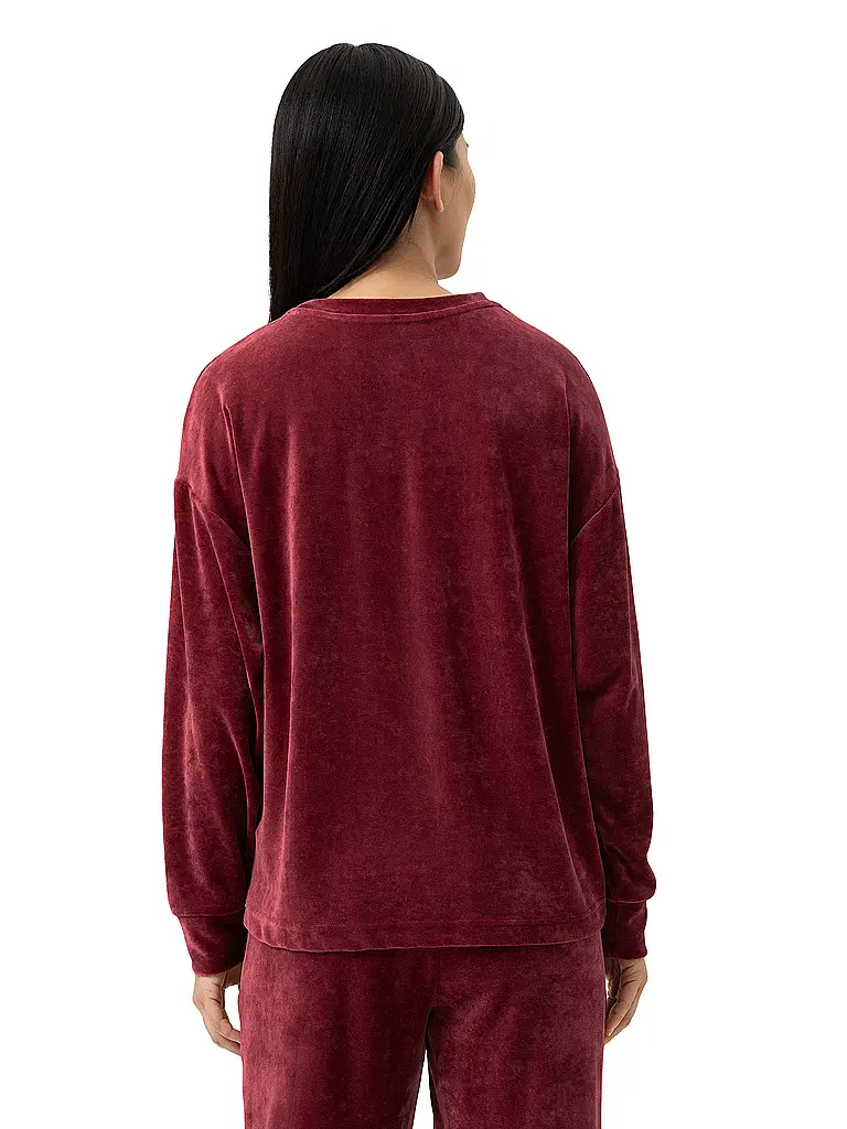 MEY | Loungewear Sweater VELVET DREAM | dunkelrot