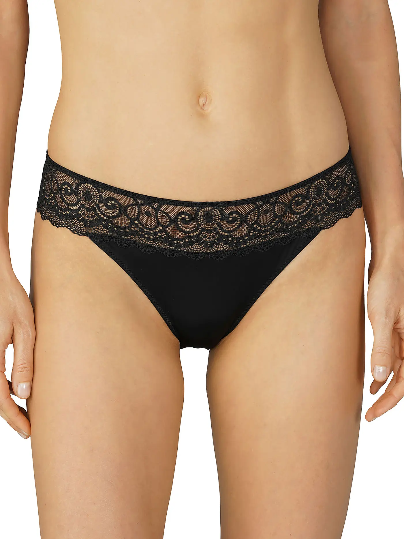 MEY | Slip AMOROUS milk n coffee | schwarz