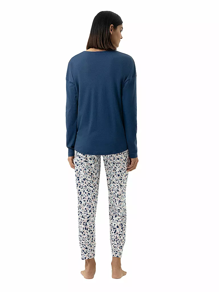 MEY | Pyjama 7/8 SOFT LEO | dunkelblau