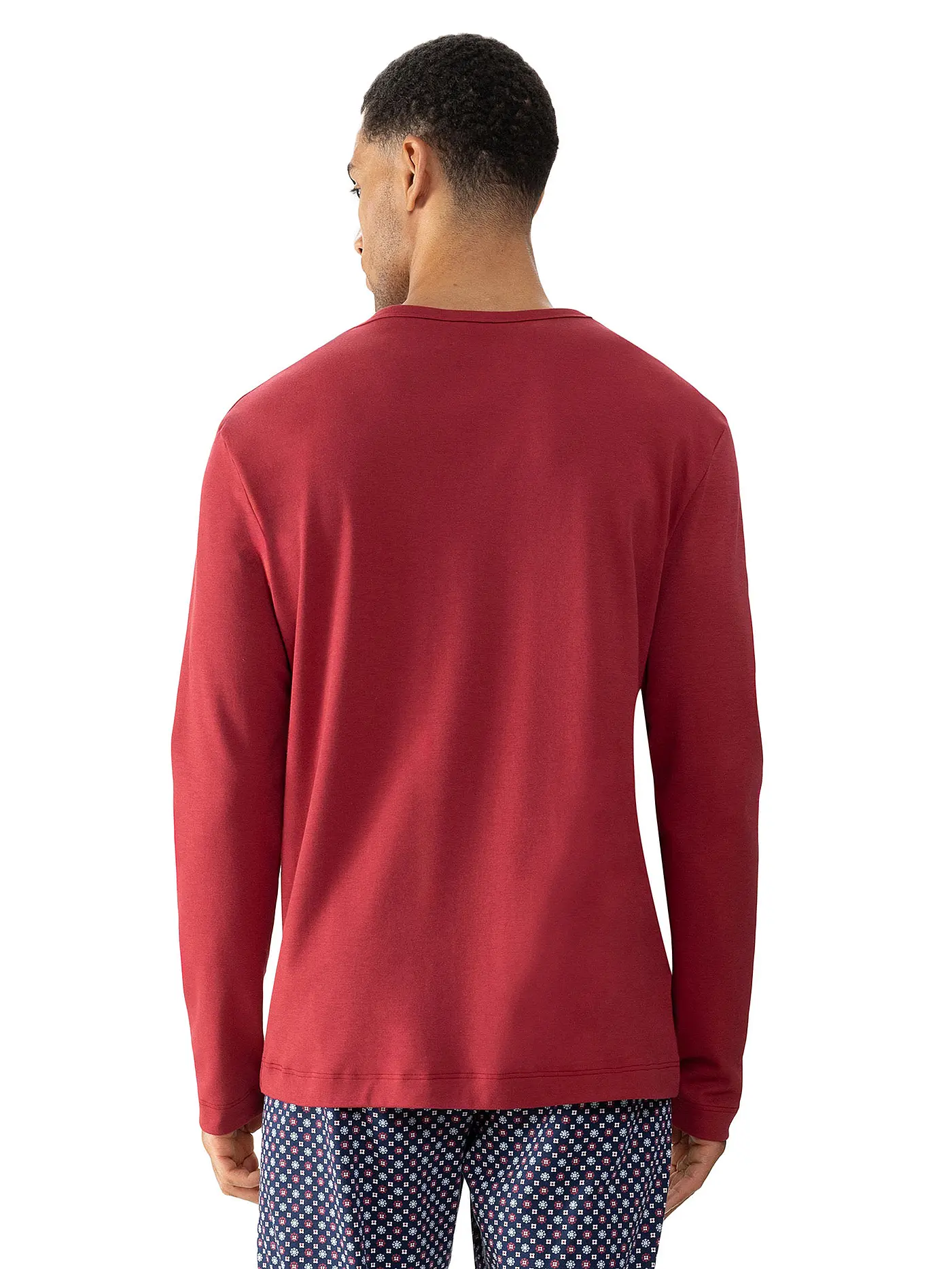 MEY | Pyjama Langarmshirt  | rot