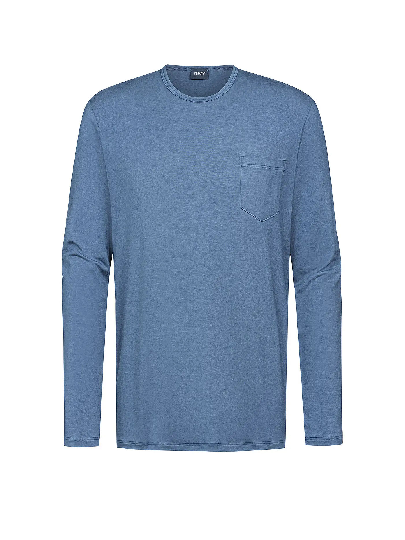 MEY | Pyjama Langarmshirt JEFFERSON quartz melange | dunkelblau