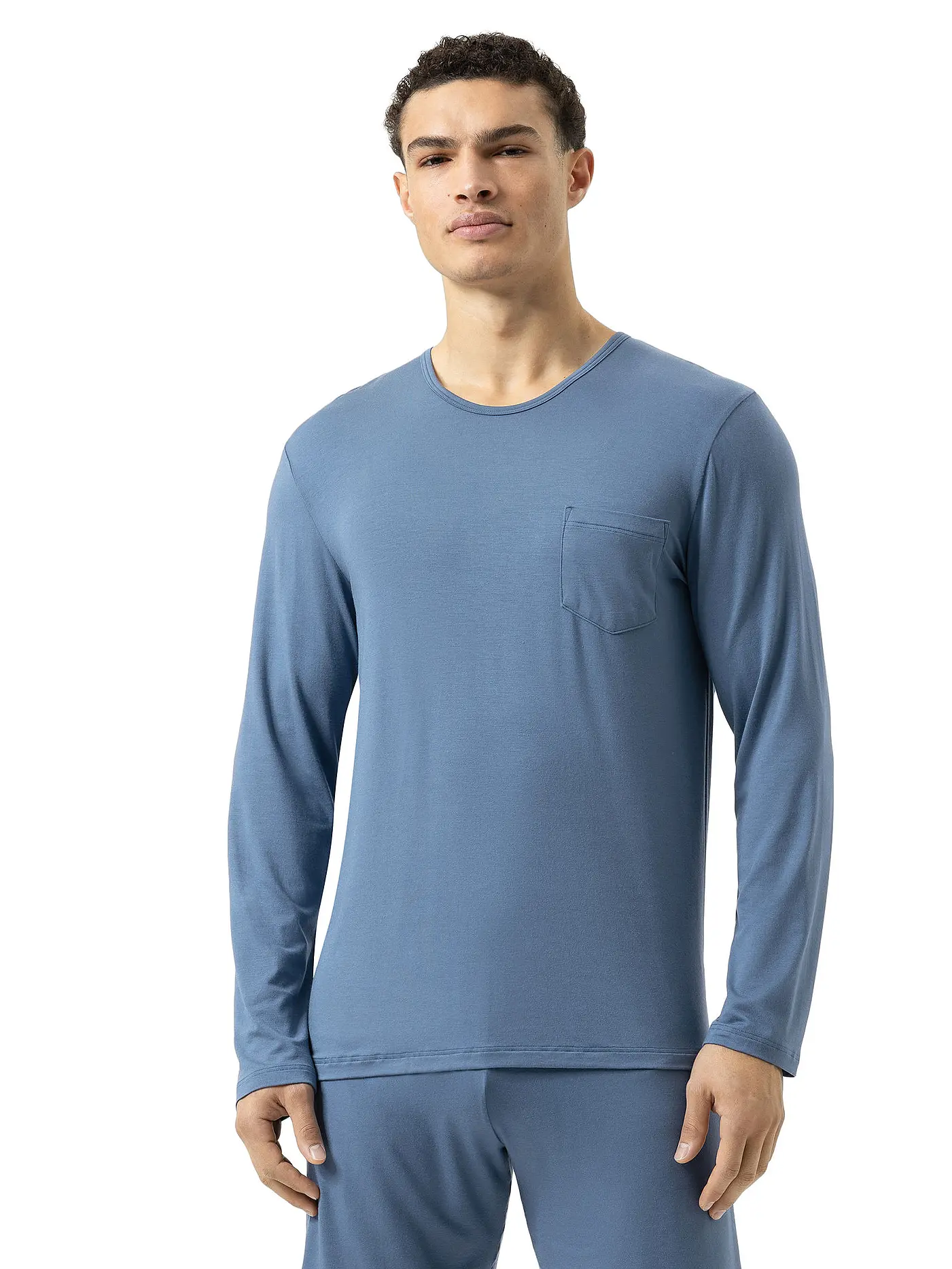 MEY | Pyjama Langarmshirt JEFFERSON galactic blue | dunkelblau