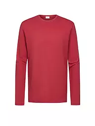 MEY | Pyjama Langarmshirt RELAX weiss | rot