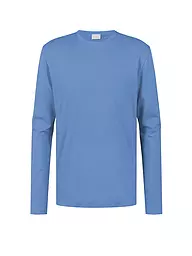 MEY | Pyjama Langarmshirt RELAX weiss | blau