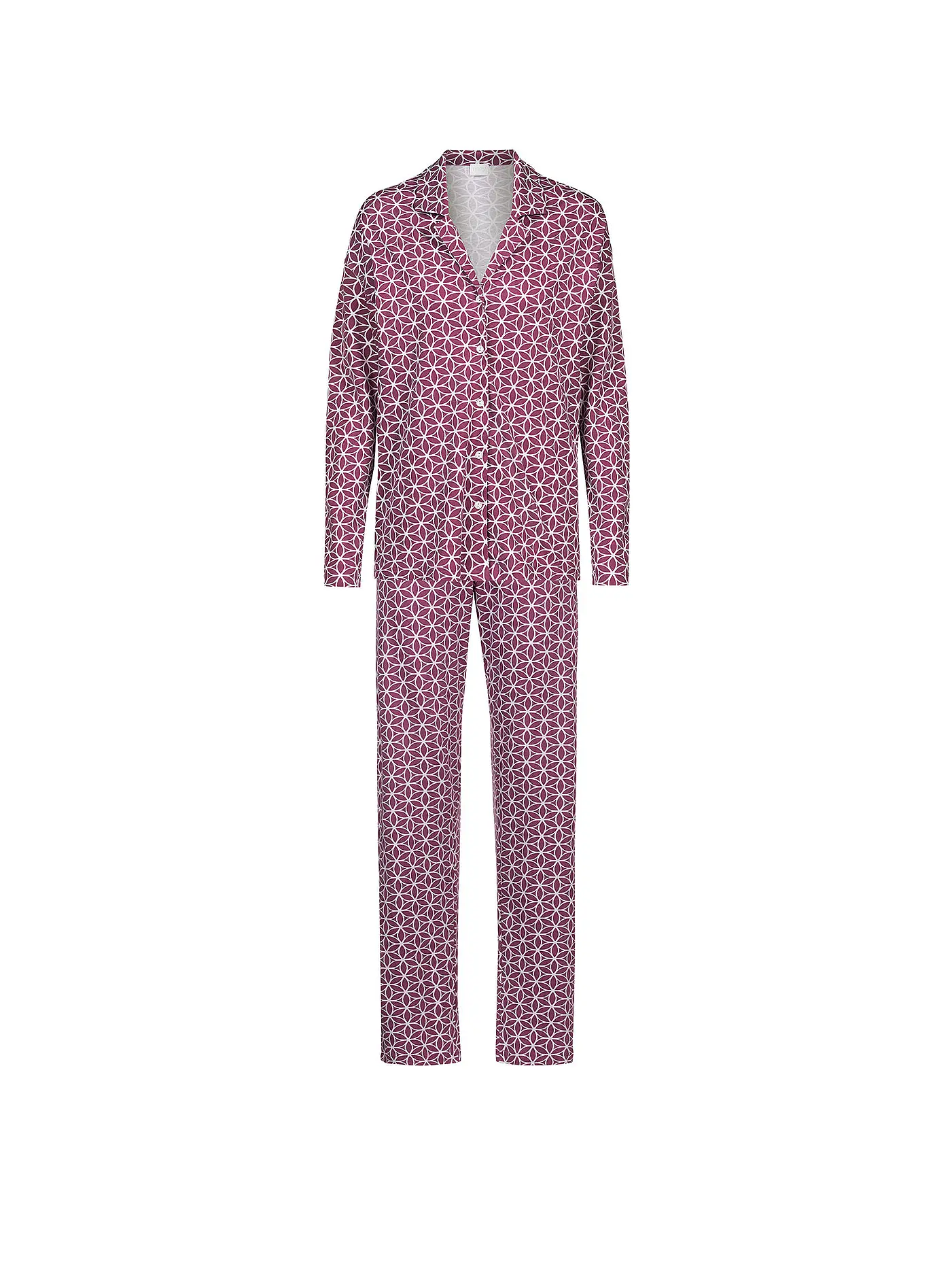MEY | Pyjama MOSAIC  | dunkelrot