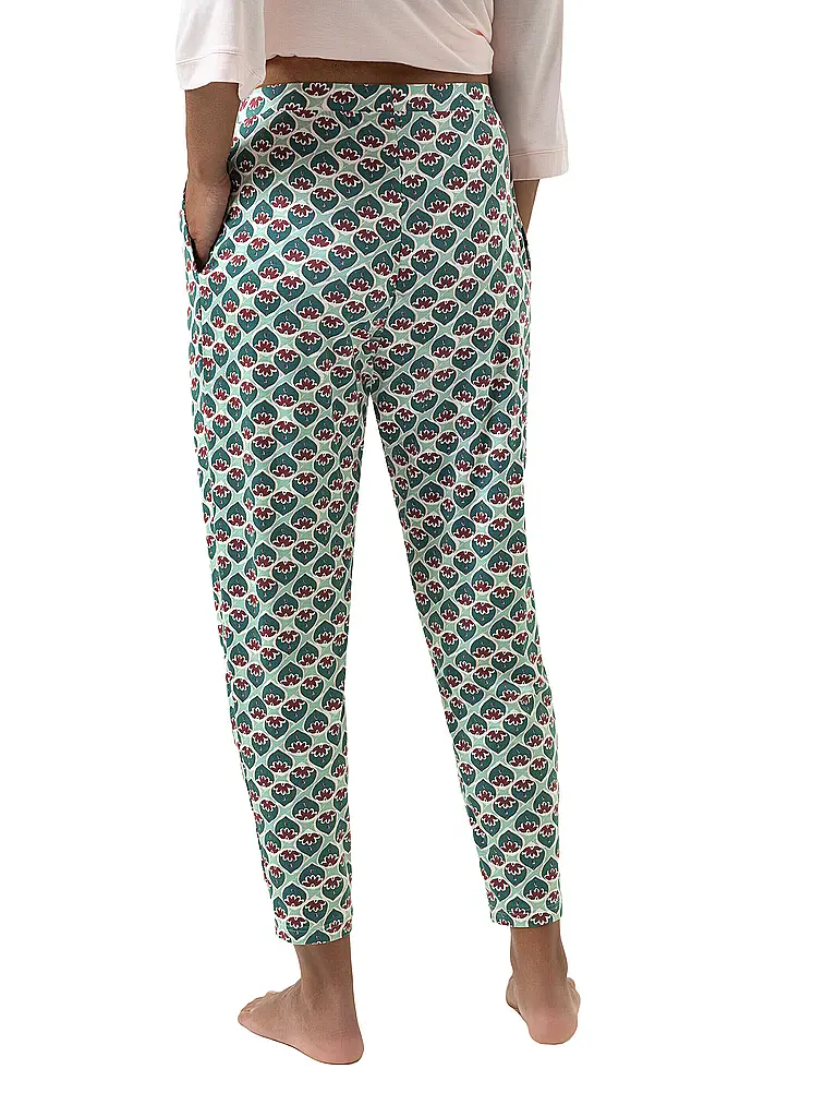 MEY | Pyjamahose 7/8 MYSTICAL MAZE | grün