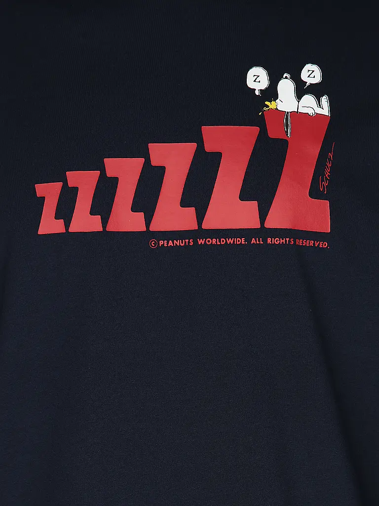 MEY | Pyjamashirt mey x Peanuts | Blau