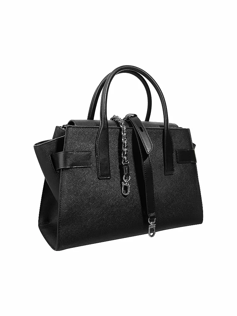 MICHAEL KORS | Ledertasche - Henkeltasche "Carmen" | schwarz