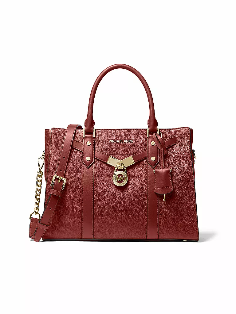 MICHAEL KORS | Ledertasche - Henkeltasche  "Nouveau Hamilton" | rot