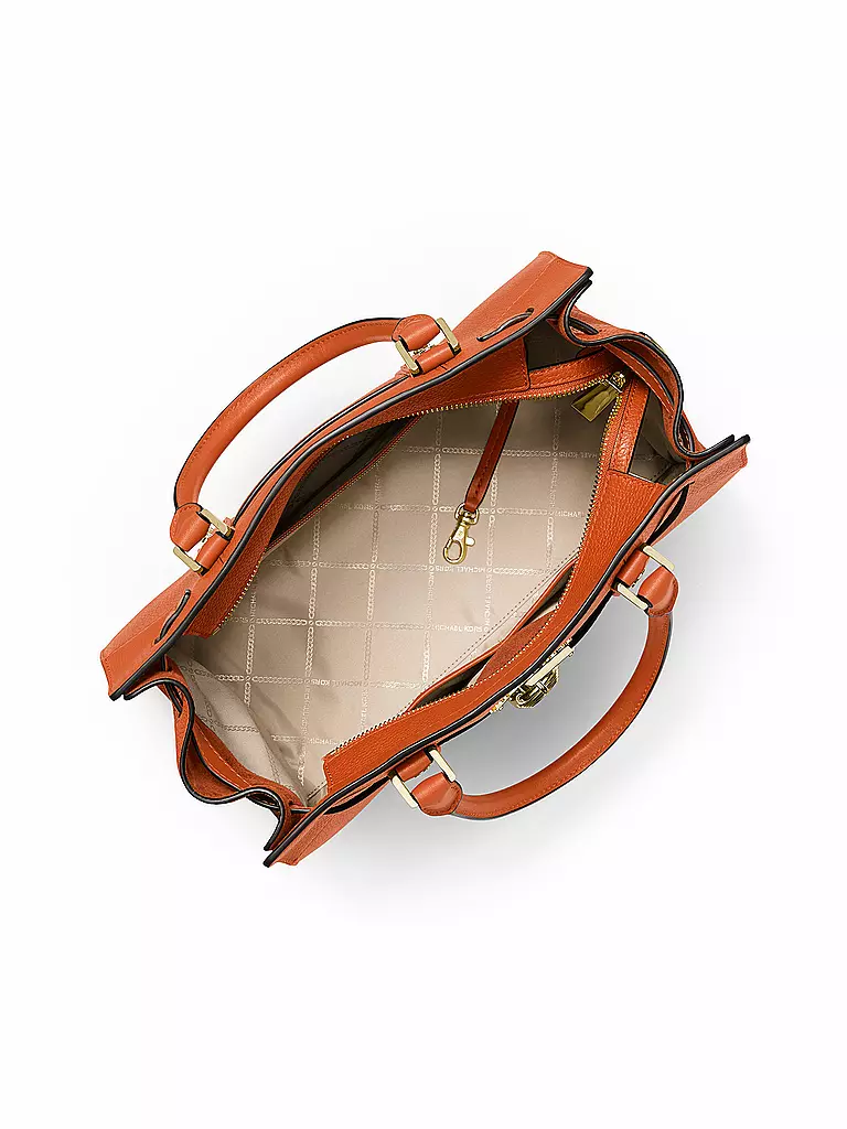 MICHAEL KORS | Ledertasche - Henkeltasche  "Nouveau Hamilton" | orange