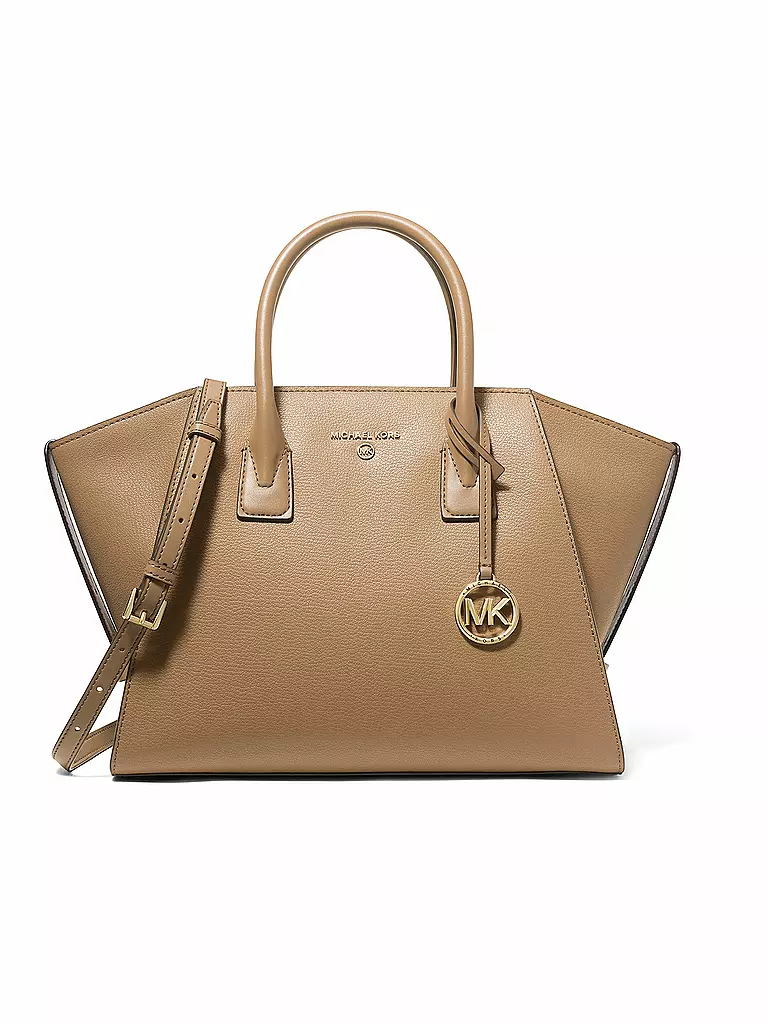 MICHAEL KORS | Ledertasche - Henkeltasche AVRIL LG | braun