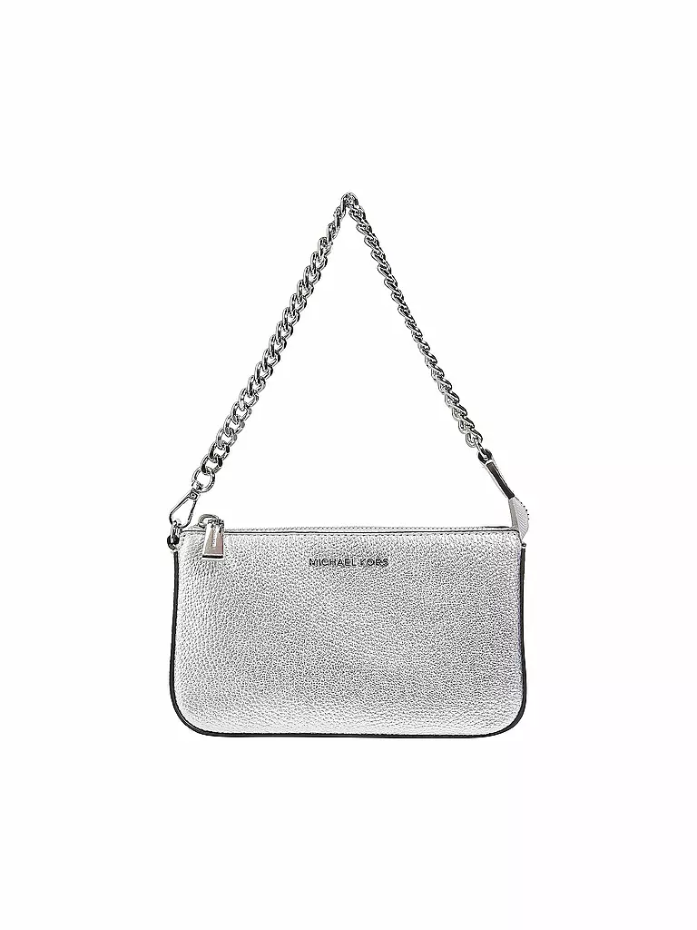 MICHAEL KORS | Ledertasche - Mini Bag Jet Set | silber