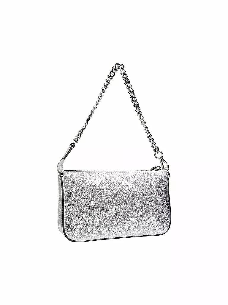 MICHAEL KORS | Ledertasche - Mini Bag Jet Set | silber