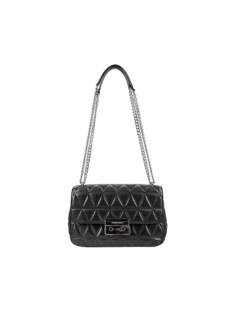 MICHAEL KORS | Ledertasche - Schultertasche "Sloan" | schwarz