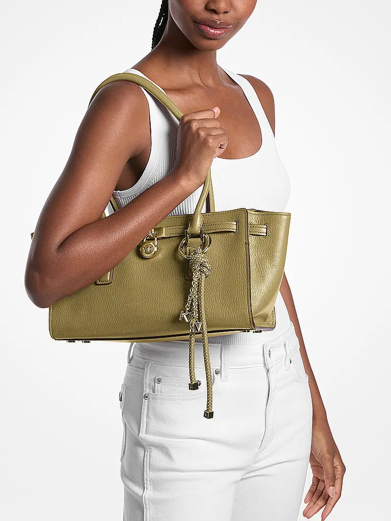 MICHAEL KORS | Ledertasche - Schultertasche HAMILTON | grün