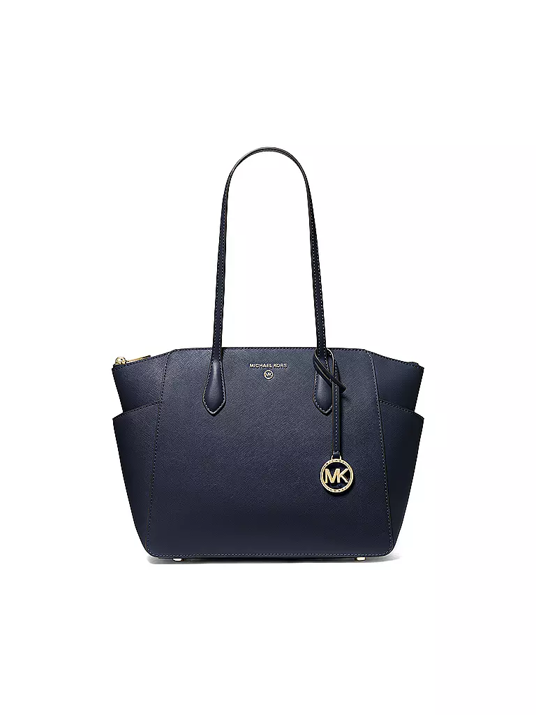 MICHAEL KORS | Ledertasche - Shopper  MARILYN Medium | dunkelblau