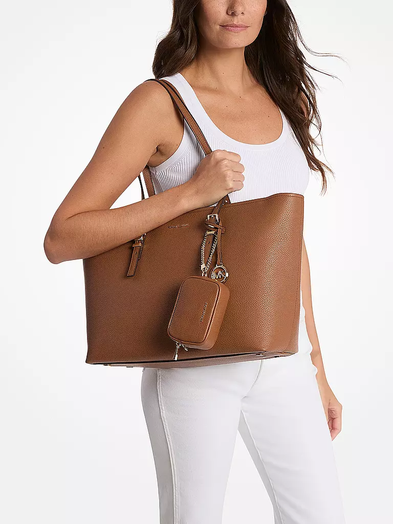 MICHAEL KORS | Ledertasche - Shopper QUINN Large | braun