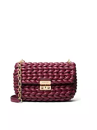 MICHAEL KORS | Ledertasche - Umhängetasche TRIBECA  | dunkelrot