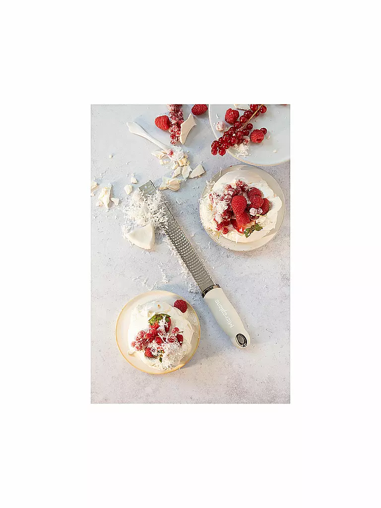 MICROPLANE | Premium Zester-Reibe Classic Kaschmirbeige | rot