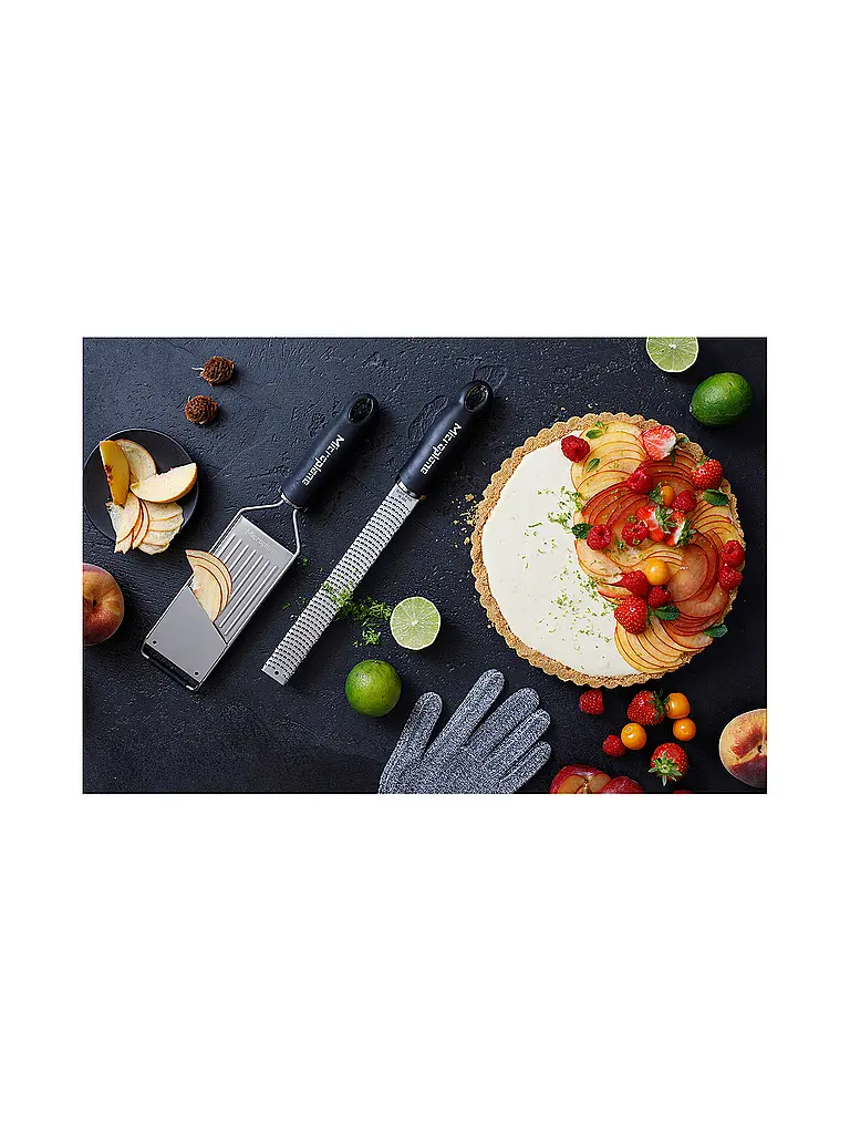 MICROPLANE | Reibenset Gourmet mit Schutzhandschuh 3-tlg. Schwarz | schwarz