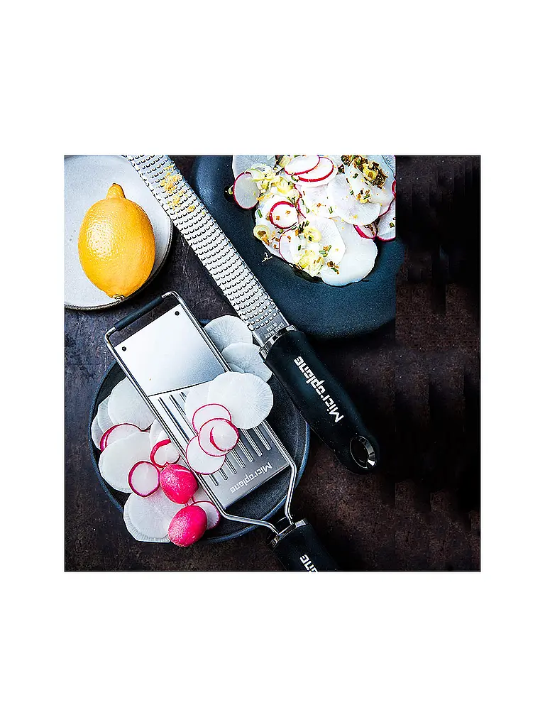 MICROPLANE | Reibenset Gourmet mit Schutzhandschuh 3-tlg. Schwarz | 