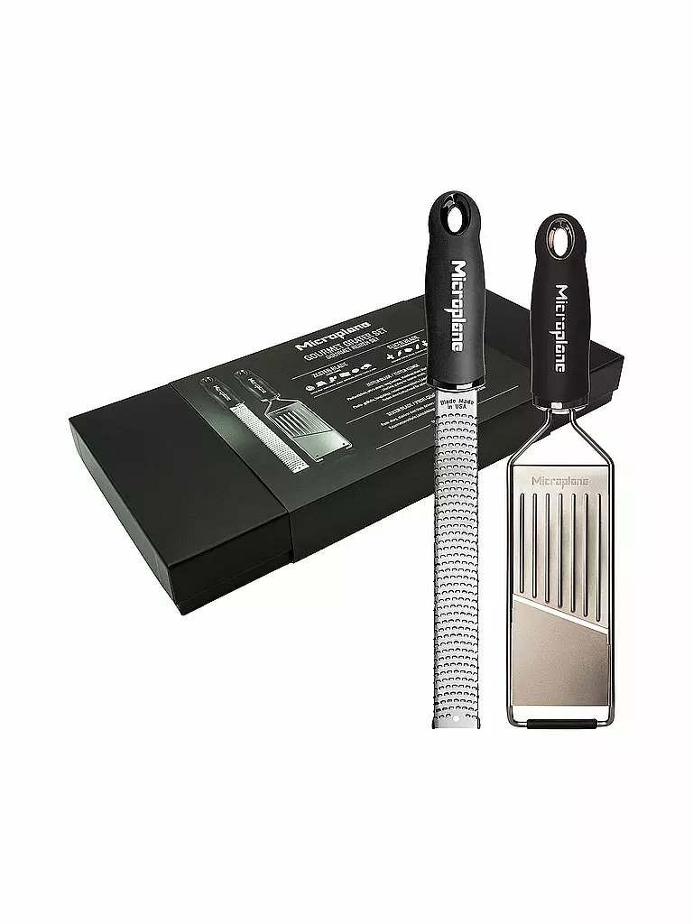 MICROPLANE | Sieb/Reibe - Set Gourmet 2tlg. | schwarz