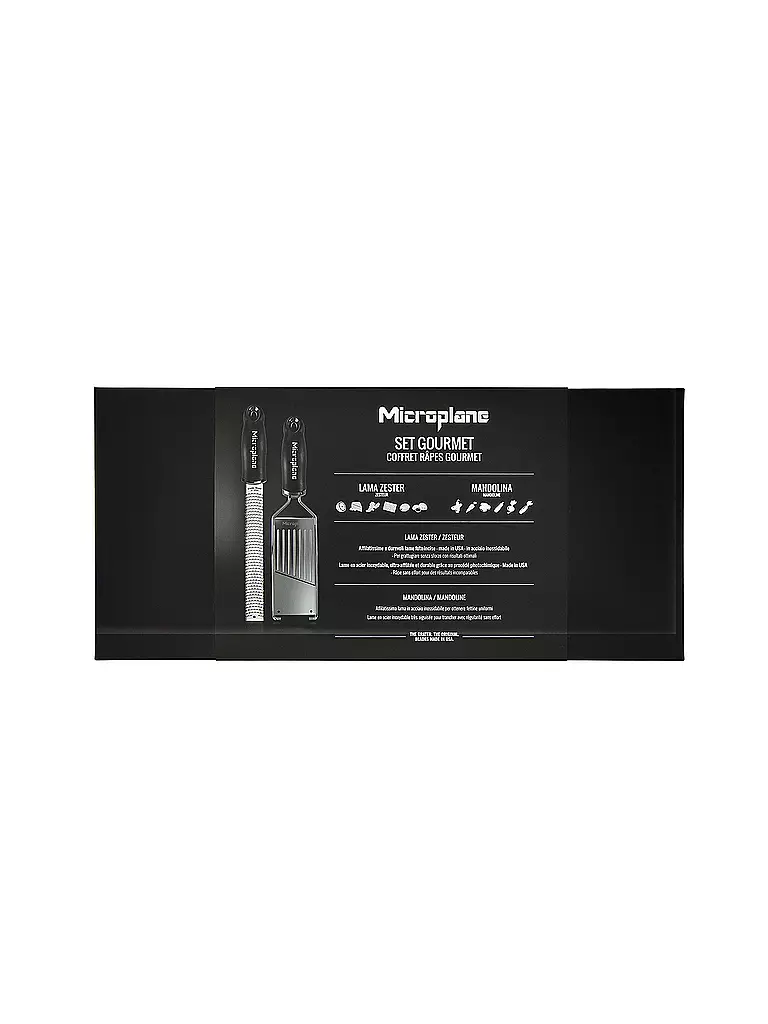 MICROPLANE | Sieb/Reibe - Set Gourmet 2tlg. | schwarz