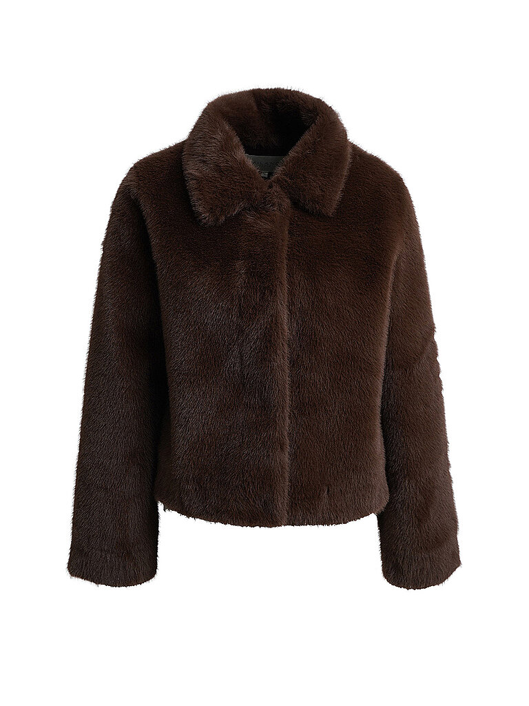 MILANO ITALY Jacke in Felloptik braun | 36