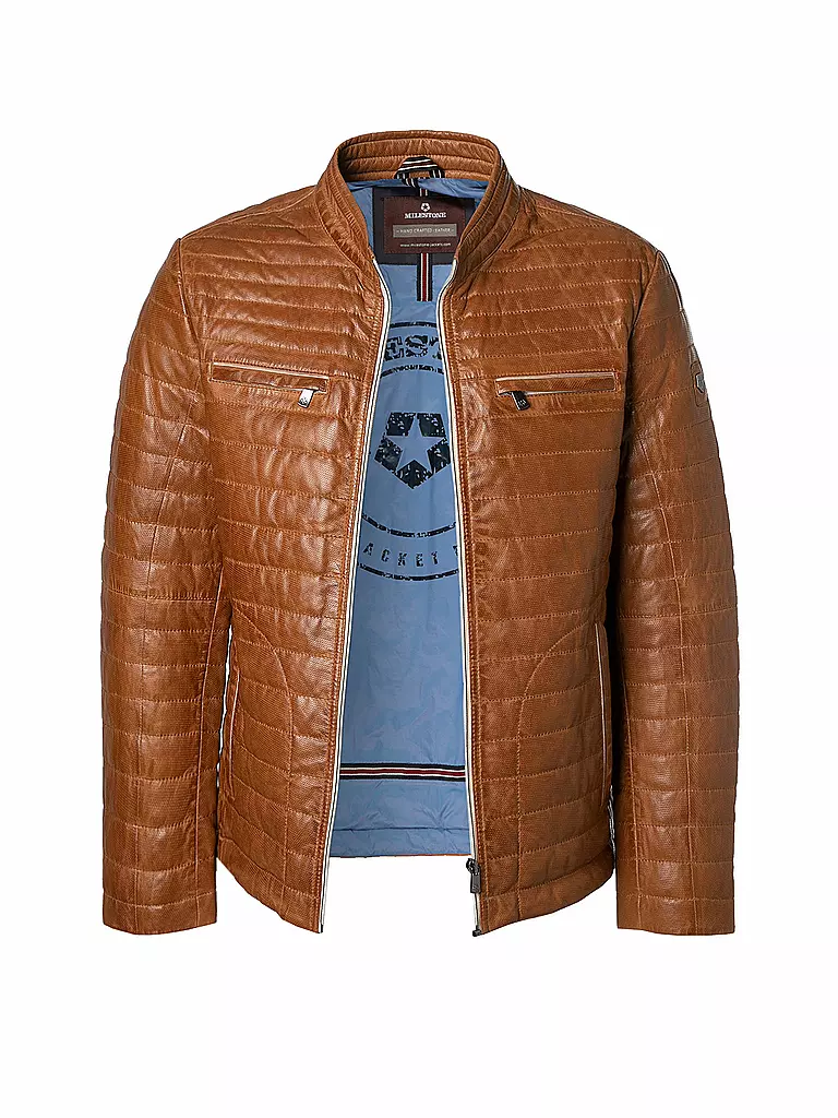 MILESTONE | Lederjacke - Steppjacke Levanto | braun