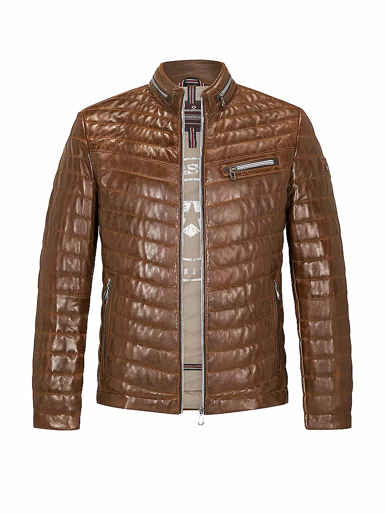 MILESTONE | Lederjacke DAMIOANO | braun