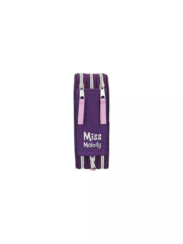 MISS MELODY | 3-Fach Federtasche LED Lila | keine Farbe